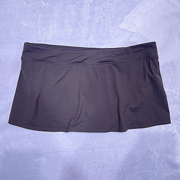 LANDS END Tummy Control Swim Skirt Brown Built In Liner Modest Womens 12 - Picture 3 of 6